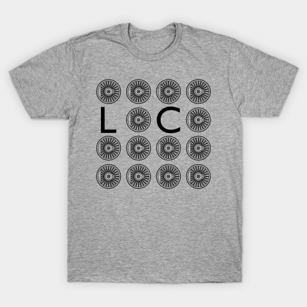 LOCO (Train Wheel) T-Shirt by ontherails